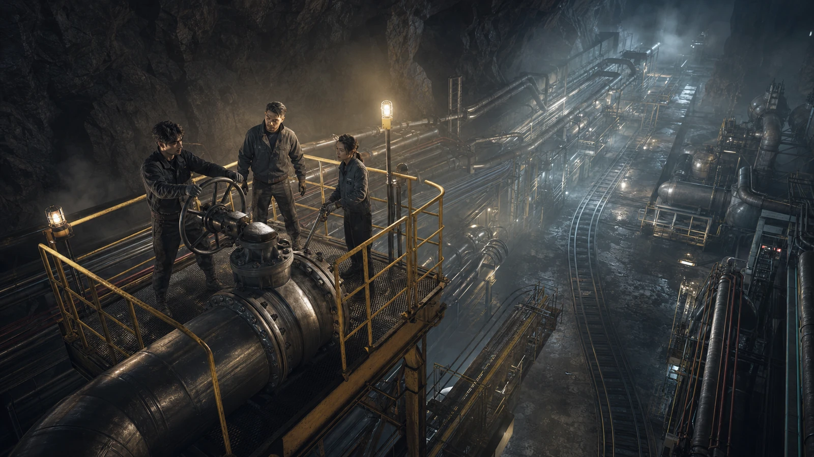 Adult route operators inspect a two-hundred-thousand USDT campaign board beside restrained wallet permission controls